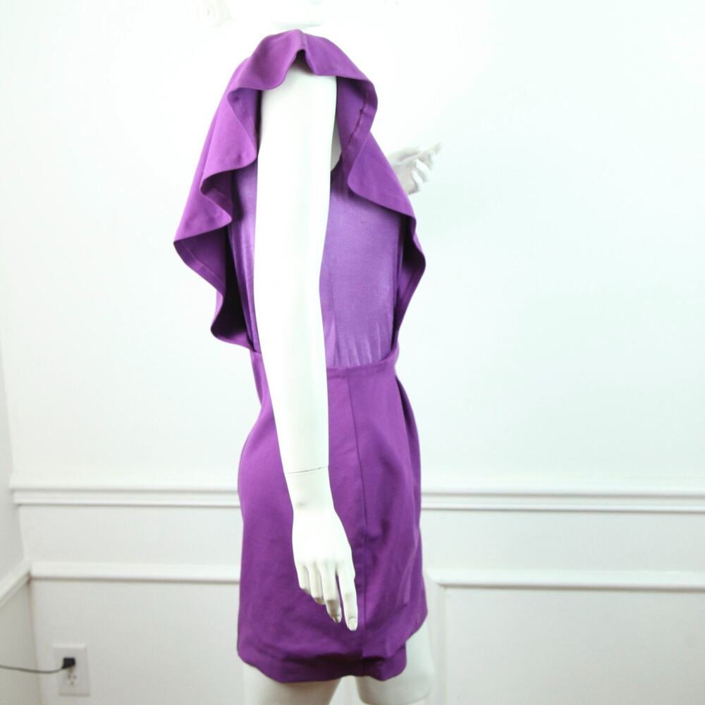 Halston Heritage Size 6 Dress Cocktail Mini Quiet Luxury Feminine Bodycon Hoco - Picture 11 of 16